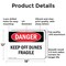 Signmission Keep Off Dunes Fragile, 18 in W x Rectangle, Aluminum OS-2PACK-DS-A-1218-L-2503 - alternate 4